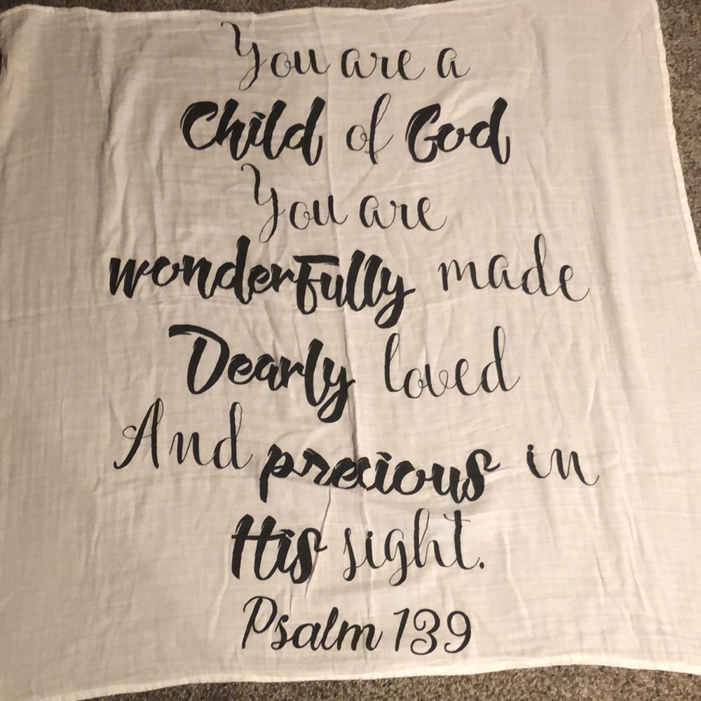 *3 for $10* Bible verse receiving blanket